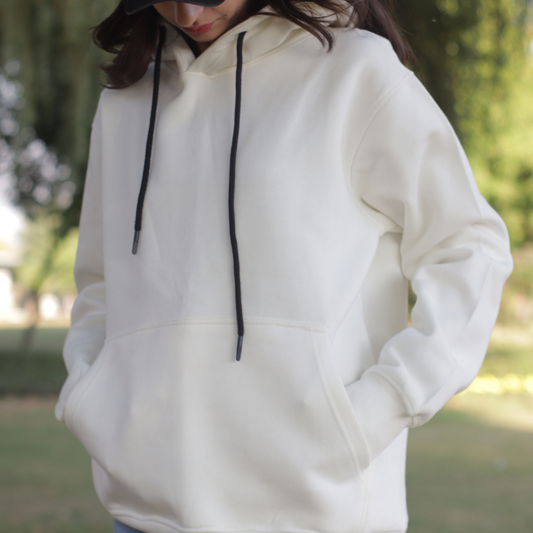 Plain White Hoodie